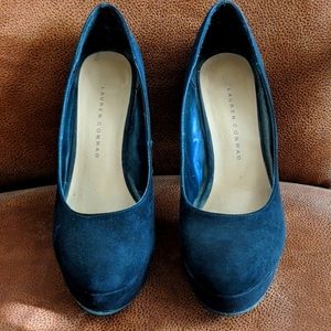 Lauren Conrad Platform Black Suede 4" Heels